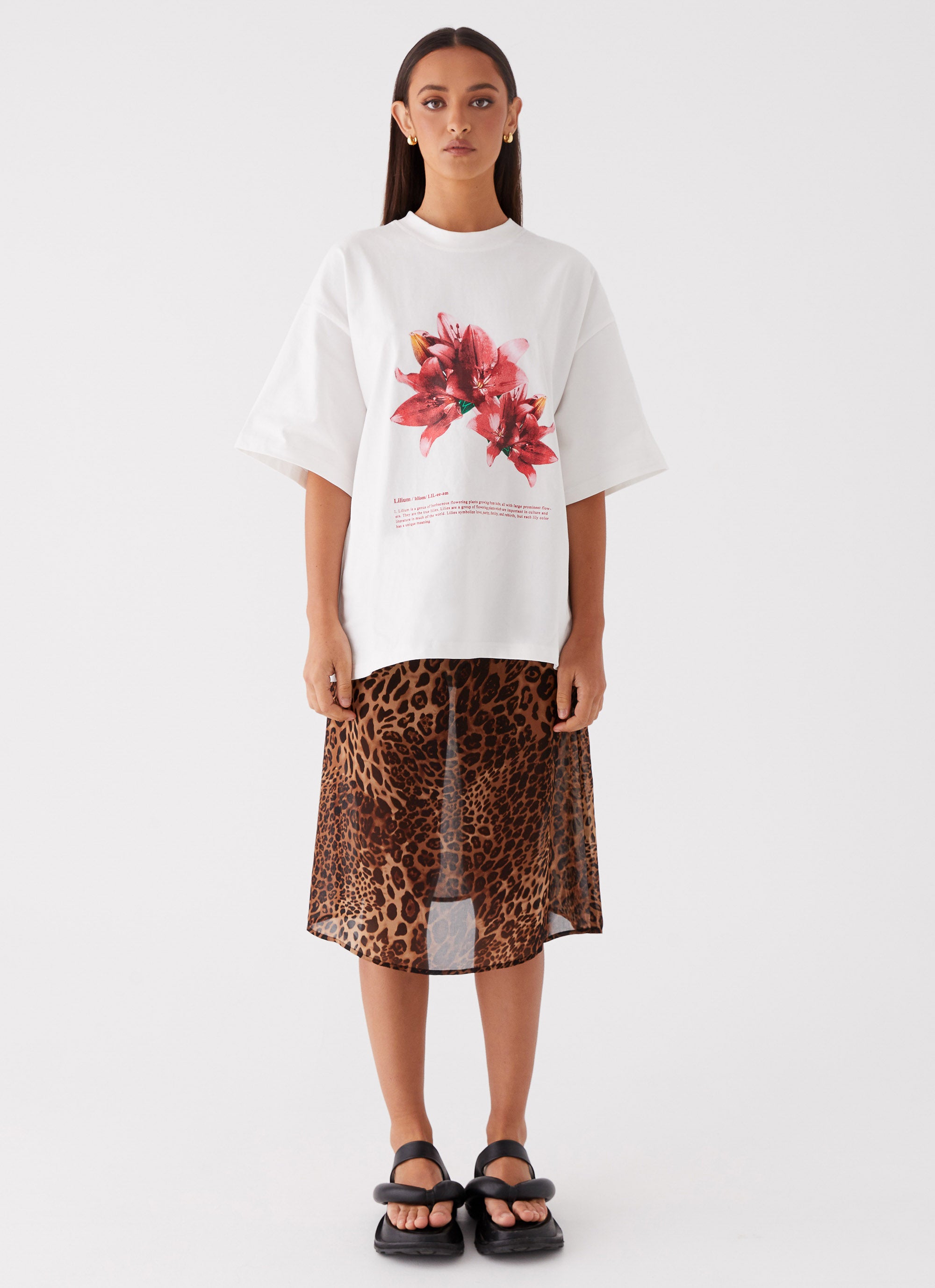 Born To Have Fun Oversized Graphic Tee - Trendy Tulip Print Cotton T-Shirt for Women | Casual Streetwear, Summer Outfits & Festival Fashion