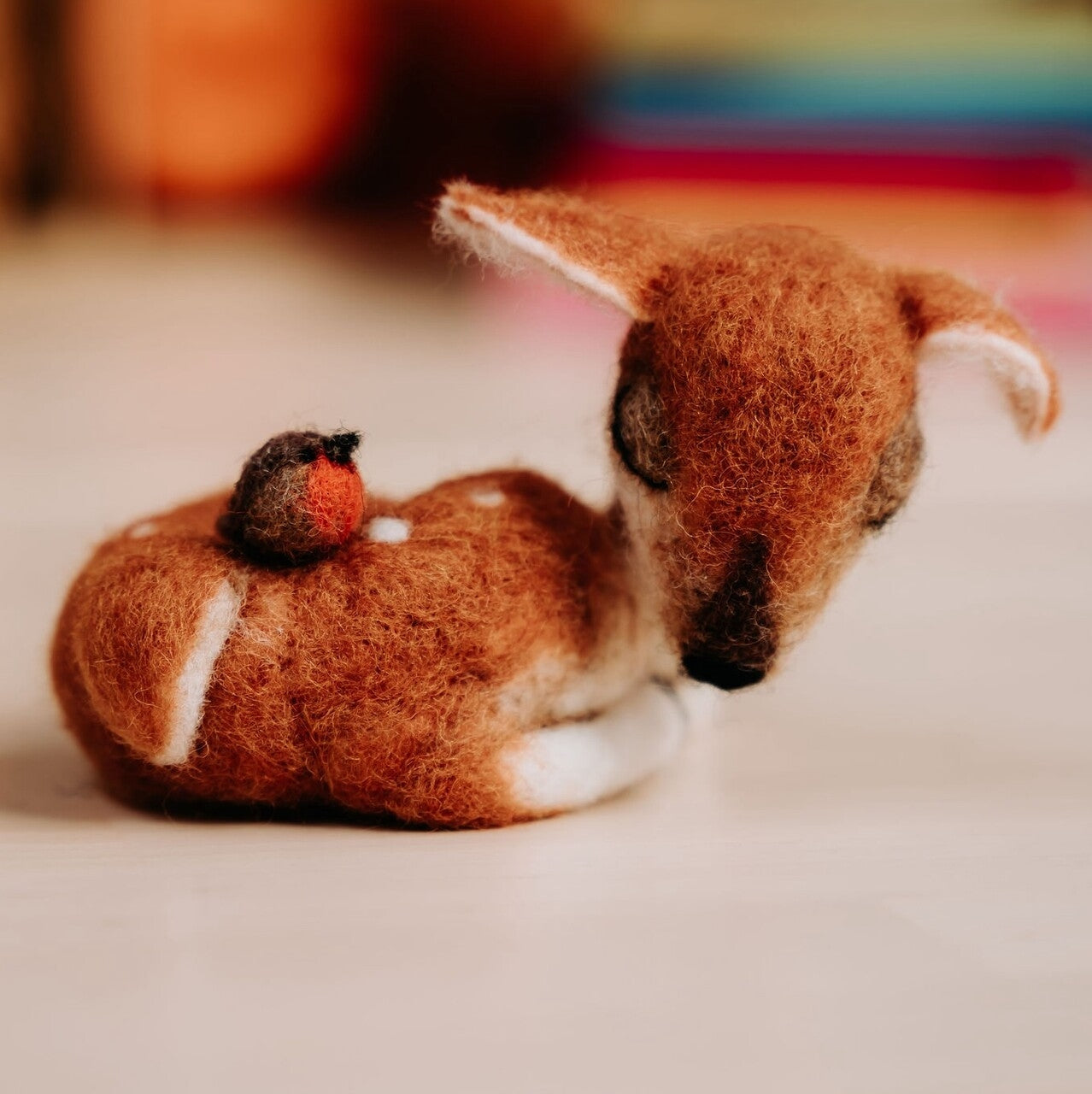 Sleepy Fawn Needle Felting Kit for Beginners - DIY Wool Craft Supplies with Tools & Instructions - Perfect for Home Decor, Gifts & Relaxation Crafts