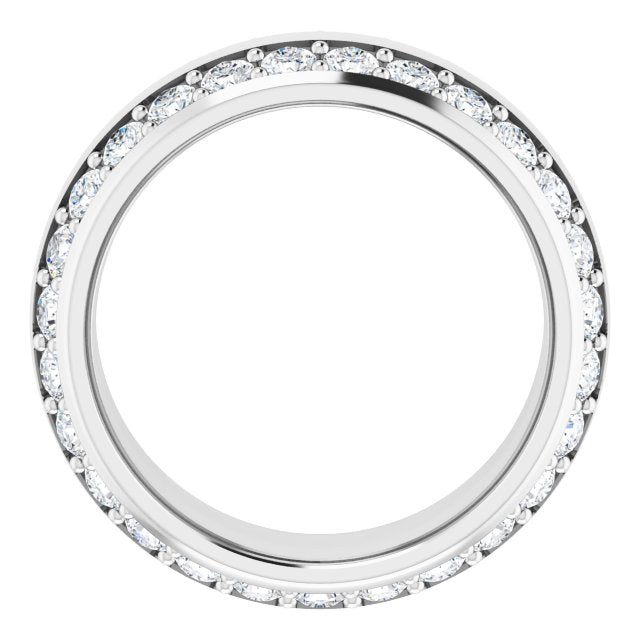 2.16 Carat Round Diamond Eternity Band - Double Row Diamond Wedding Ring for Women | Perfect for Anniversaries, Engagements & Special Occasions
