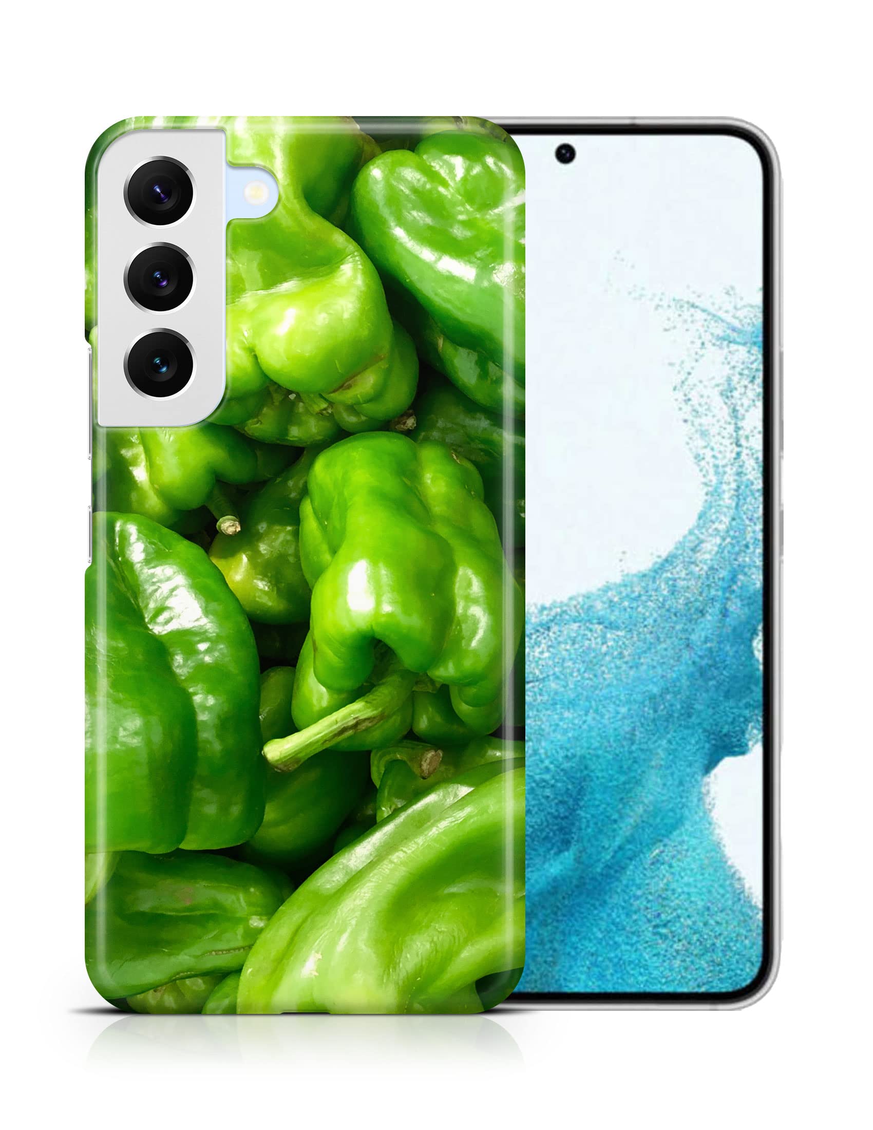 Green Capsicum Phone Case for Samsung Galaxy S22 5G - Vegetable Design for Nature Lovers