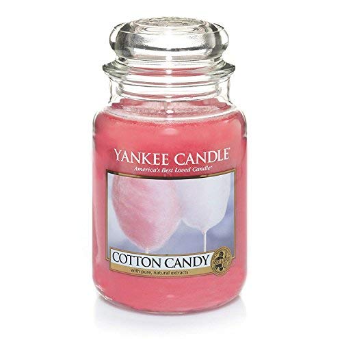 Premium Cotton Candy Scented Large Jar Candle - Long-Lasting Fresh & Sweet Fragrance for Home, Bedroom, Office & Gift Giving