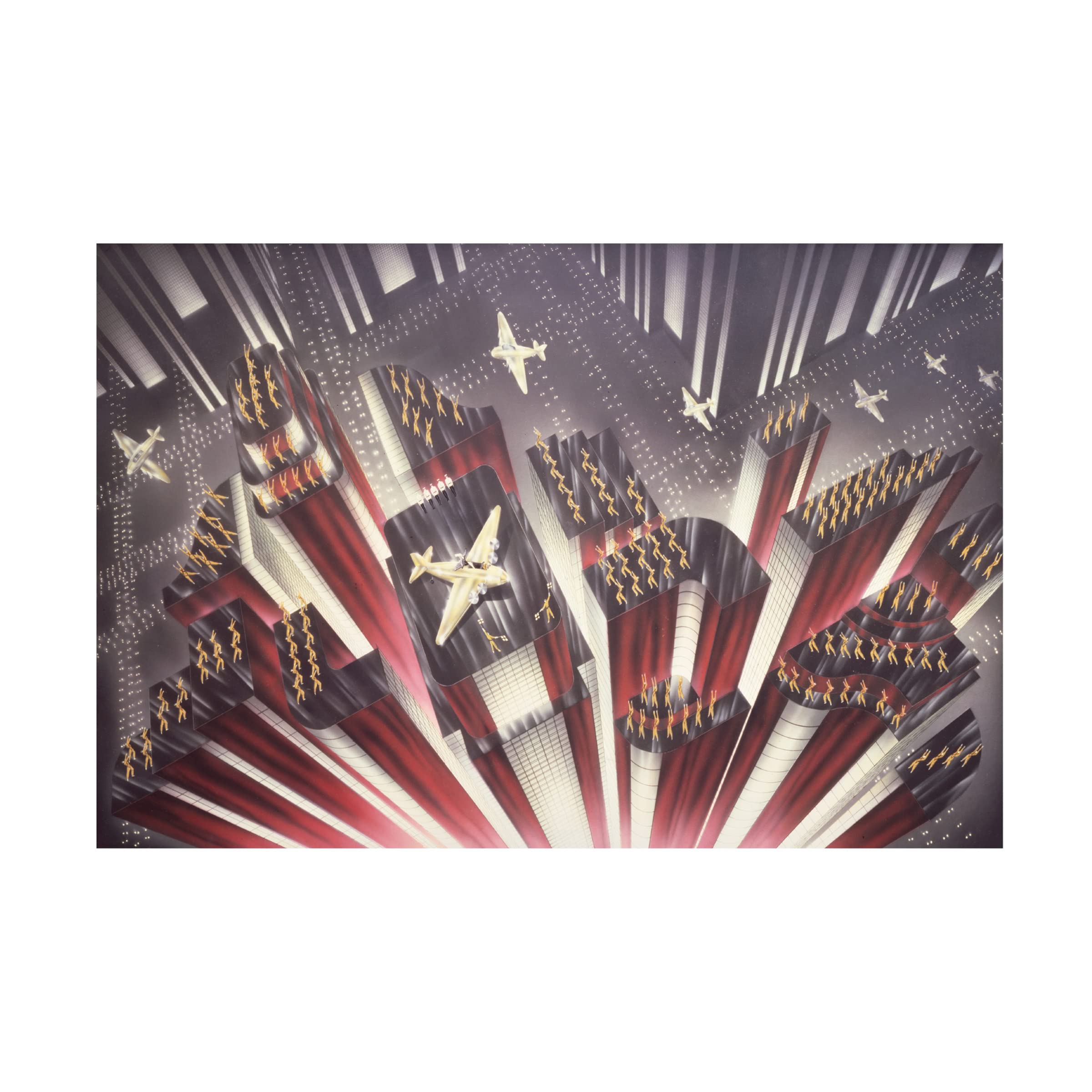 Robert Hoppe 'Gotham Air Corp' Canvas Wall Art Print - Modern Office & Home Decor - Perfect for Living Room, Bedroom or Office Spaces