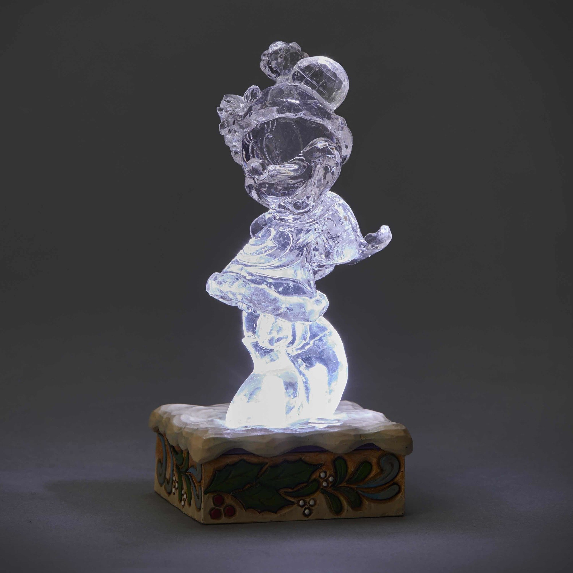 Enesco Ice Bright Minnie Mouse Figurine - Clear Crystal Collectible Disney Character for Home Decor, Gift & Disney Fan Collection