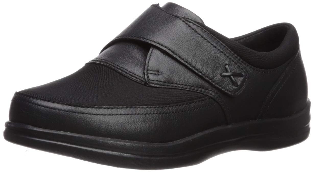 Emmy Black Petals Women's Sandals (8, X-Wide) - Comfortable Wide Width Summer Shoes for Beach, Walking & Casual Outfits
