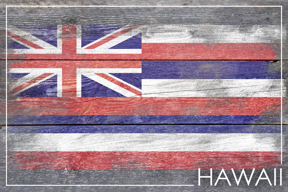 Hawaii State Flag Metal Wall Art - 12x18 Rustic Aluminum Decor for Home & Office | Gallery Quality Hawaiian Island Sign for Living Room, Bedroom, or Outdoor Patio