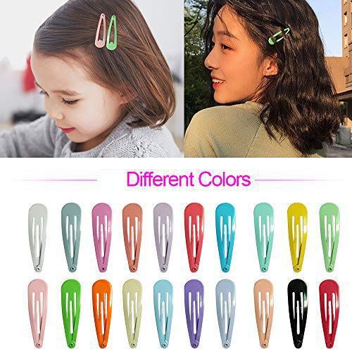 100pcs Solid Color 5cm Metal Hair Clips for Girls, Women & Baby - Snap Barrettes Hairpins (Pink) - Perfect for School, Parties & Daily Hair Styling