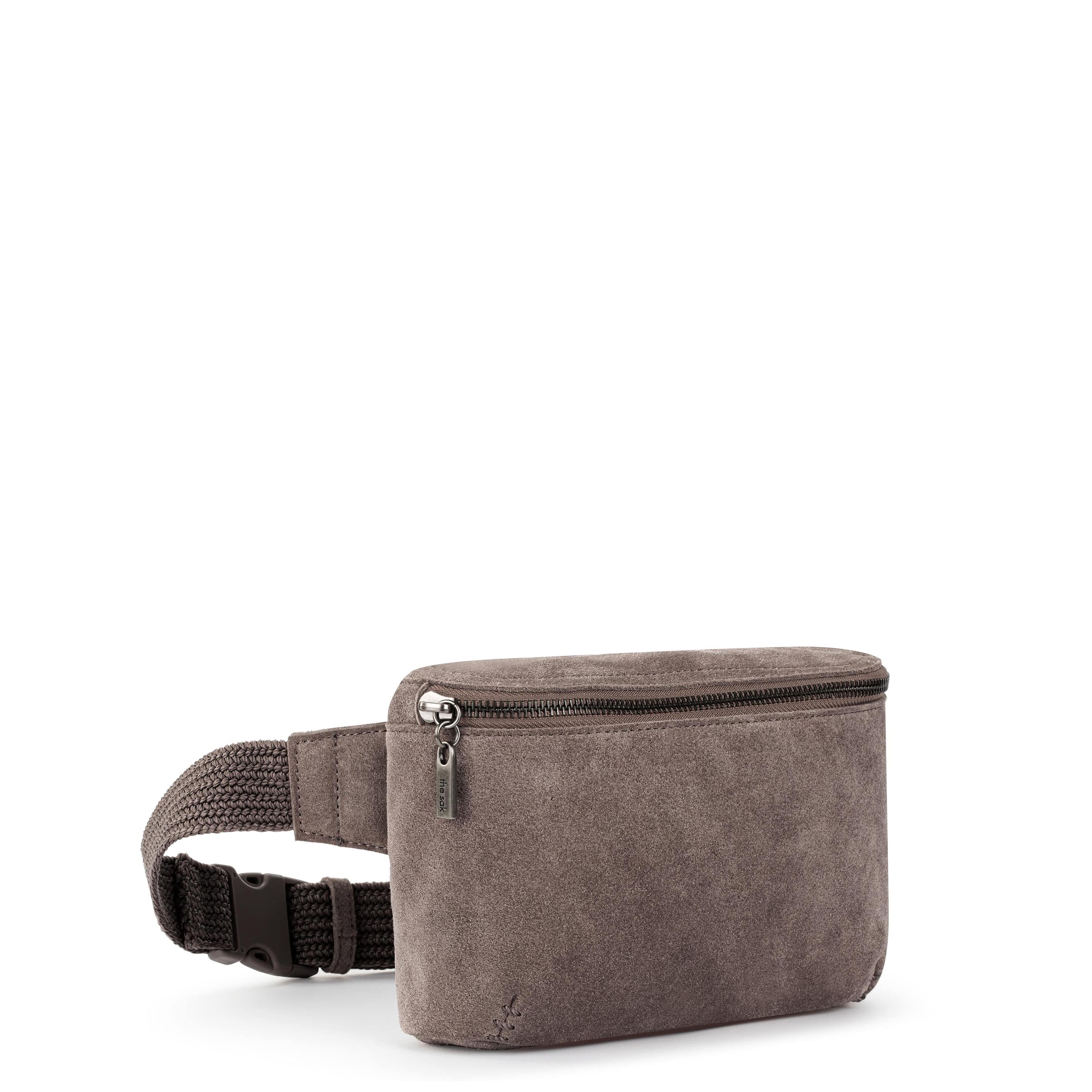 Caraway Small Belt Bag - Genuine Leather & Mushroom Suede Waist Pack for Women - Perfect for Running, Travel, and Everyday Use