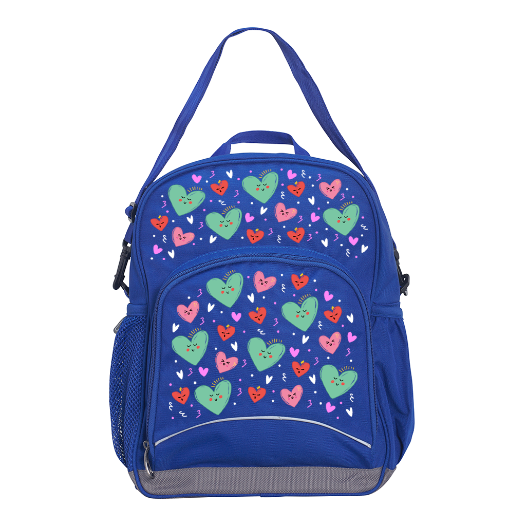 Sweet Hearts Kindy Backpack for Kids - Cute Heart Print School Backpack for Girls & Boys - Perfect for Preschool, Kindergarten & Travel