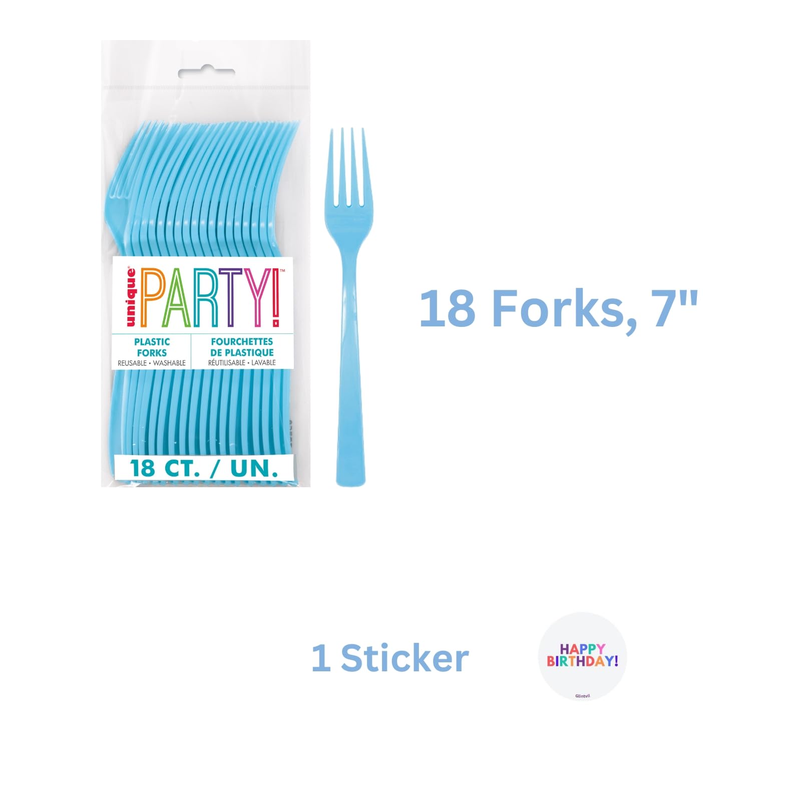 Bluey Birthday Party Supplies Set for 16 Guests - Plates, Napkins, Forks & Stickers - Kids Party Decorations for Bluey Themed Birthday Celebrations