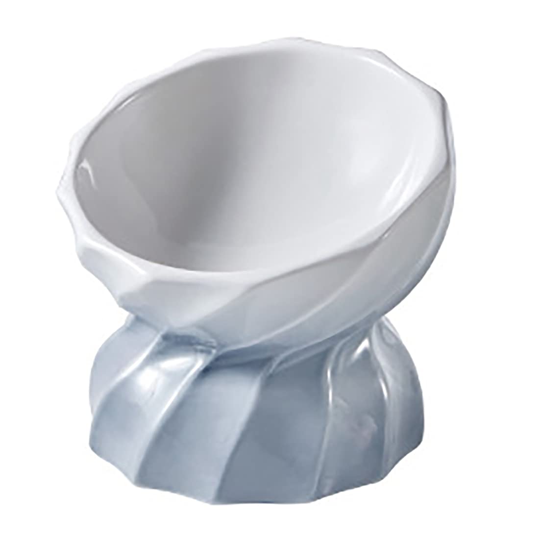 Ceramic Elevated Cat Bowls for Small Dogs - Tilted Pet Food & Water Dish - 145ml/150g/5oz - Spine Support & Anti-Vomiting Design - Perfect for Kittens, Cats & Small Breed Dogs - Ideal for Dining Areas, Pet Stations & Travel Use
