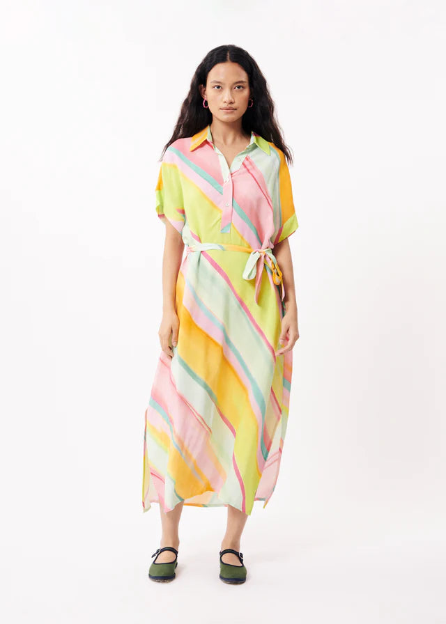 GALIENA Women's Midi Dress - Floral Print, A-Line, Casual & Party Wear - Perfect for Summer Outfits, Beach Vacations, and Date Nights