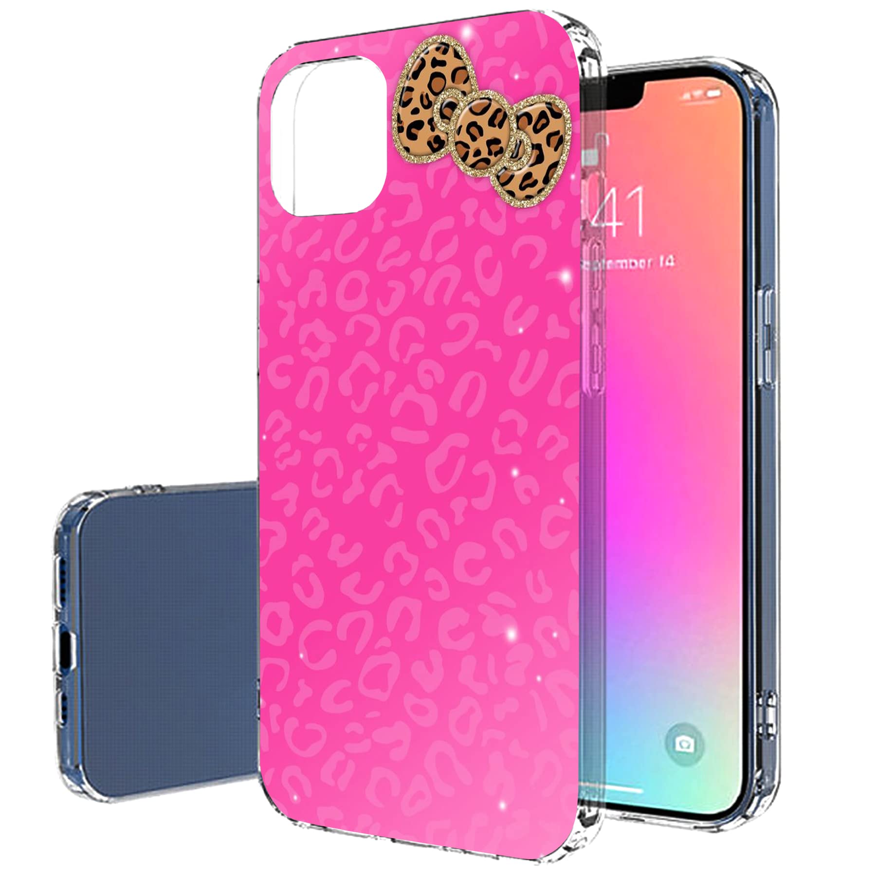 VIBECover Slim Case for Apple iPhone 13 Pro - Flexible TPU Protective Cover with Pink Ribbon Design | Perfect for Everyday Use, Work & Travel Protection