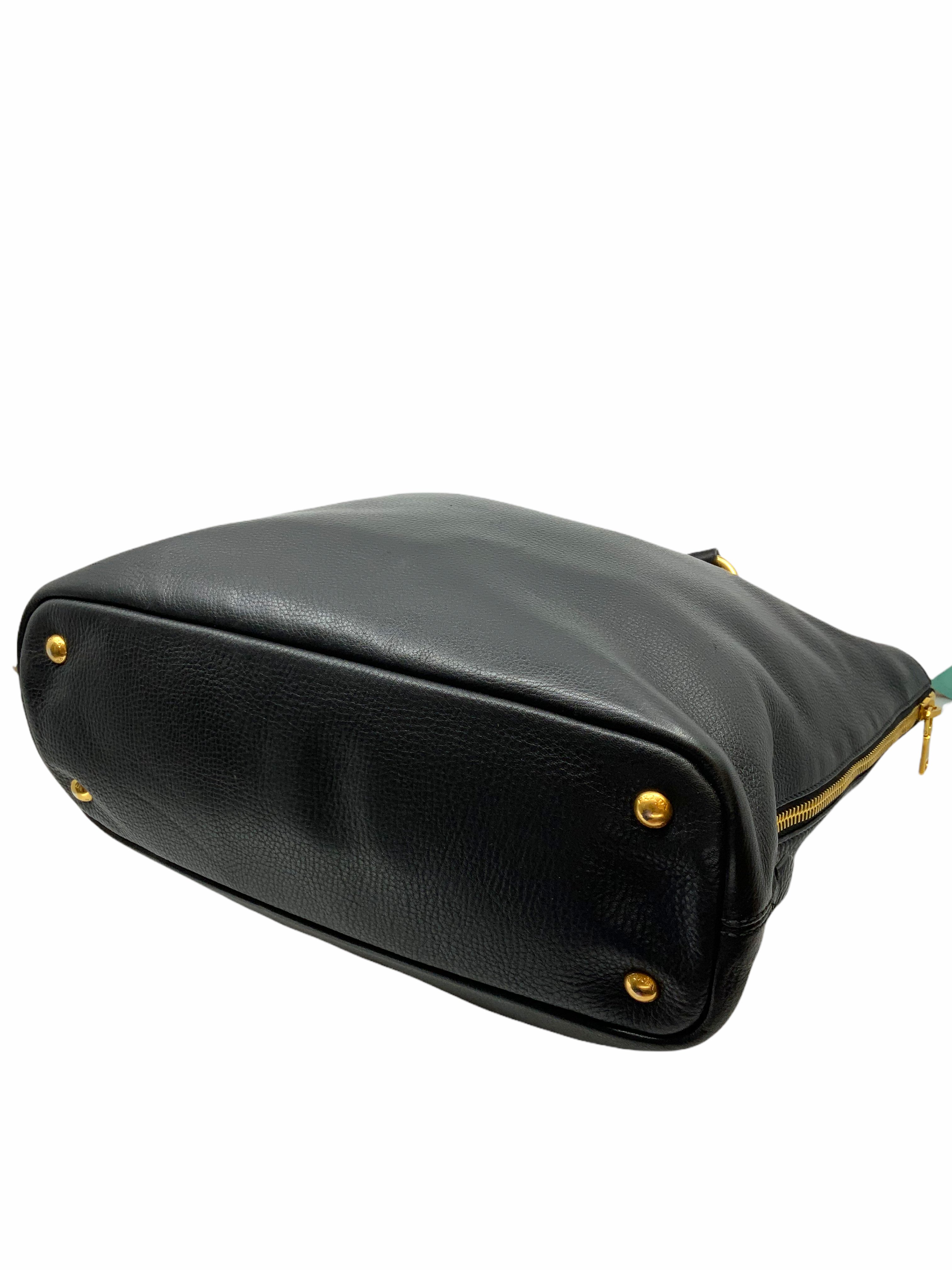 Prada Vitello Daino Leather Side Zip Tote Bag for Women - Luxury Designer Handbag with Zipper Closure - Perfect for Work, Travel & Everyday Use