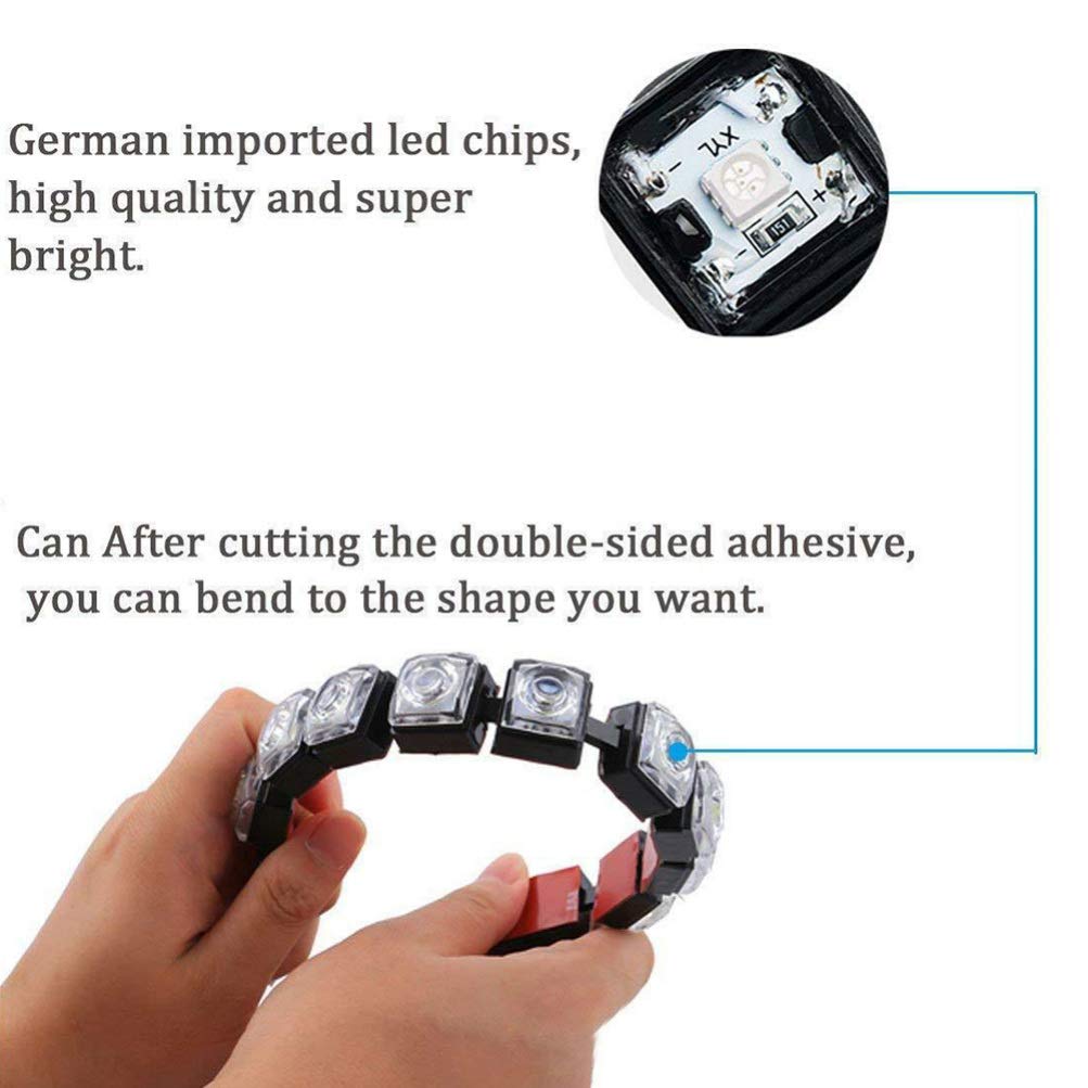 2PCS LED Daytime Running Lights - Bright White LED Strip Trailer Hitch & Fog Lamps - Durable Auto Accessories for Trucks, SUVs & Trailers - Perfect for Off-Roading, Night Driving & Enhanced Visibility