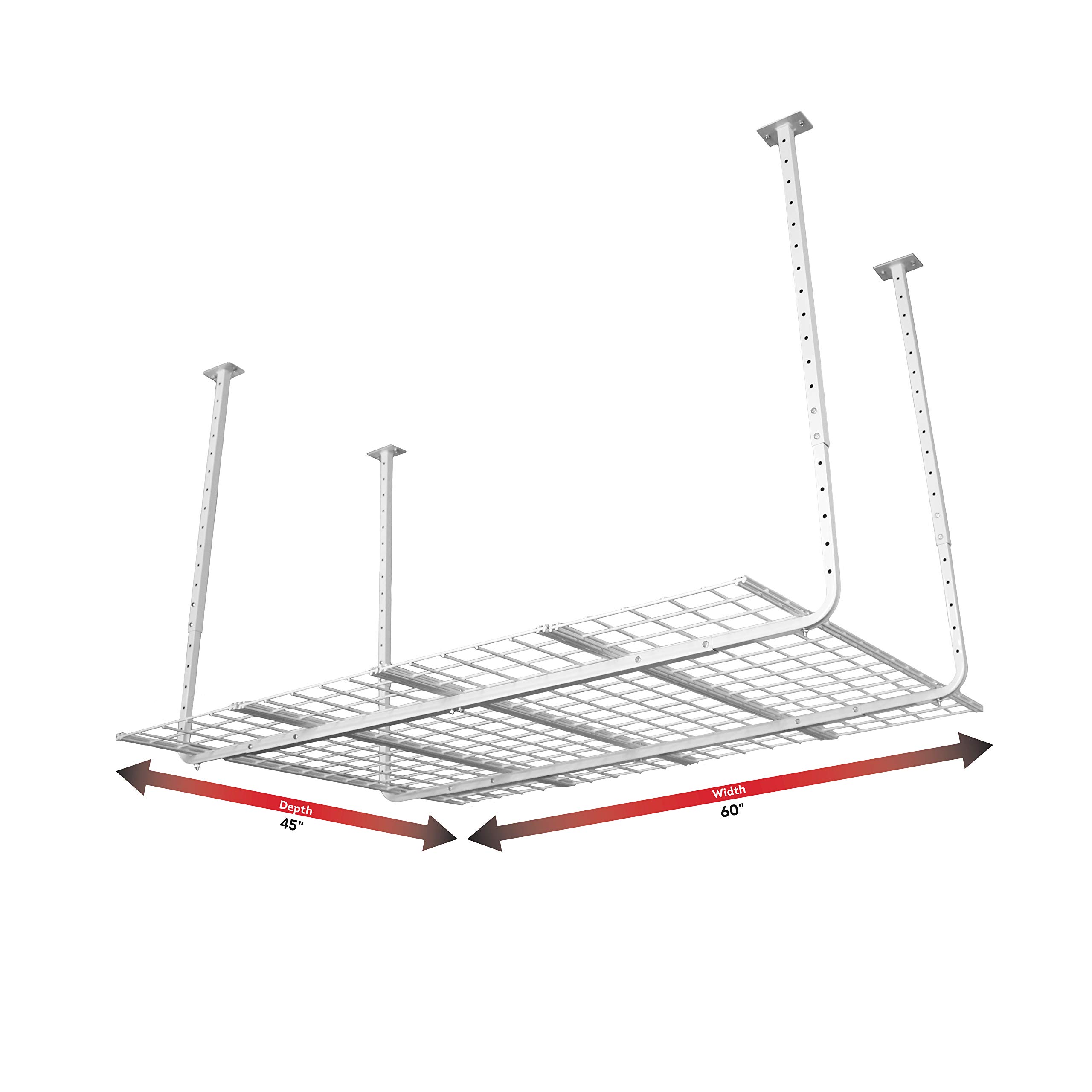 Heavy Duty Overhead Garage Storage Rack - Adjustable Ceiling Storage System, 60