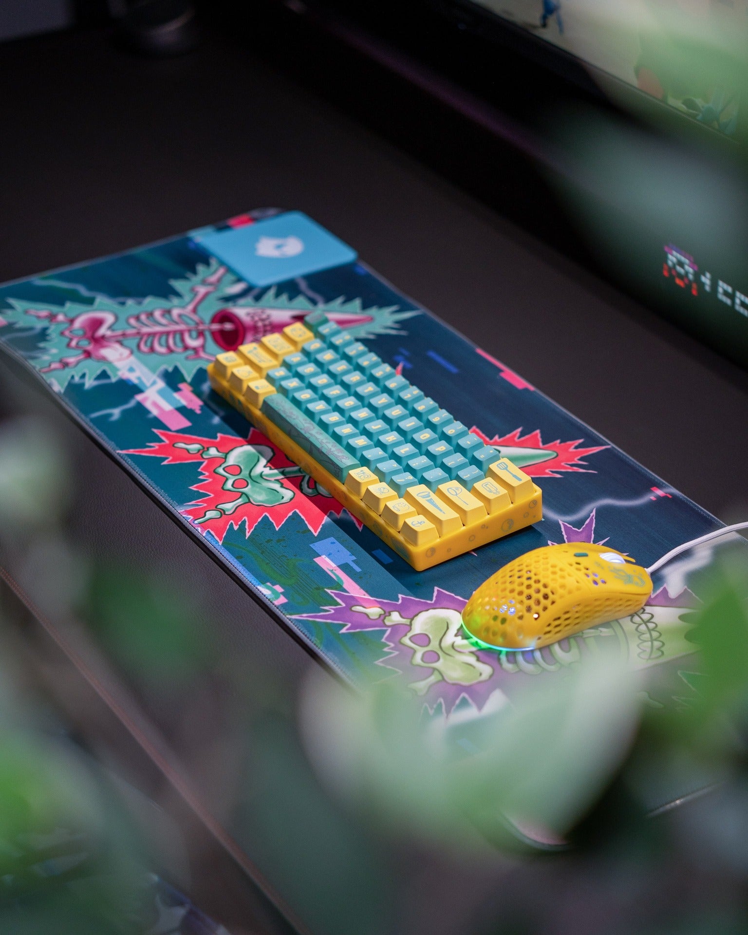 SpongeBob X Ghost K1 Pro Wireless Mechanical Gaming Keyboard - 60% Compact RGB Backlit Bluetooth 5.1 Hot-Swappable for PC/Mac - Perfect for Gaming, Office Work & Typing Enthusiasts