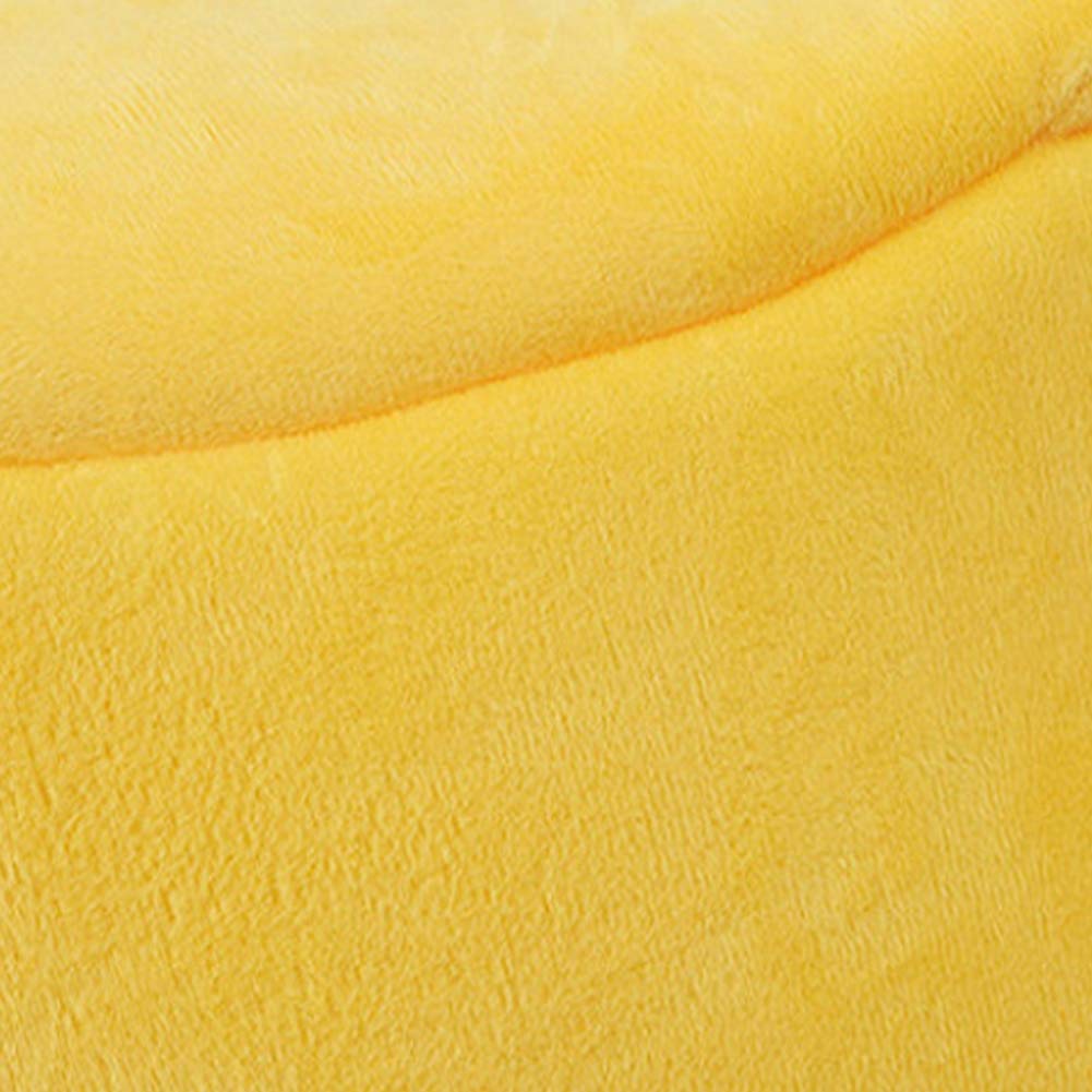 Soft Cute Cat Bed House - Cozy Pet Cuddle Bed for Cats, Kittens, Rabbits & Small Dogs - Banana Design Yellow XL - Perfect for Indoor Napping & Pet Comfort