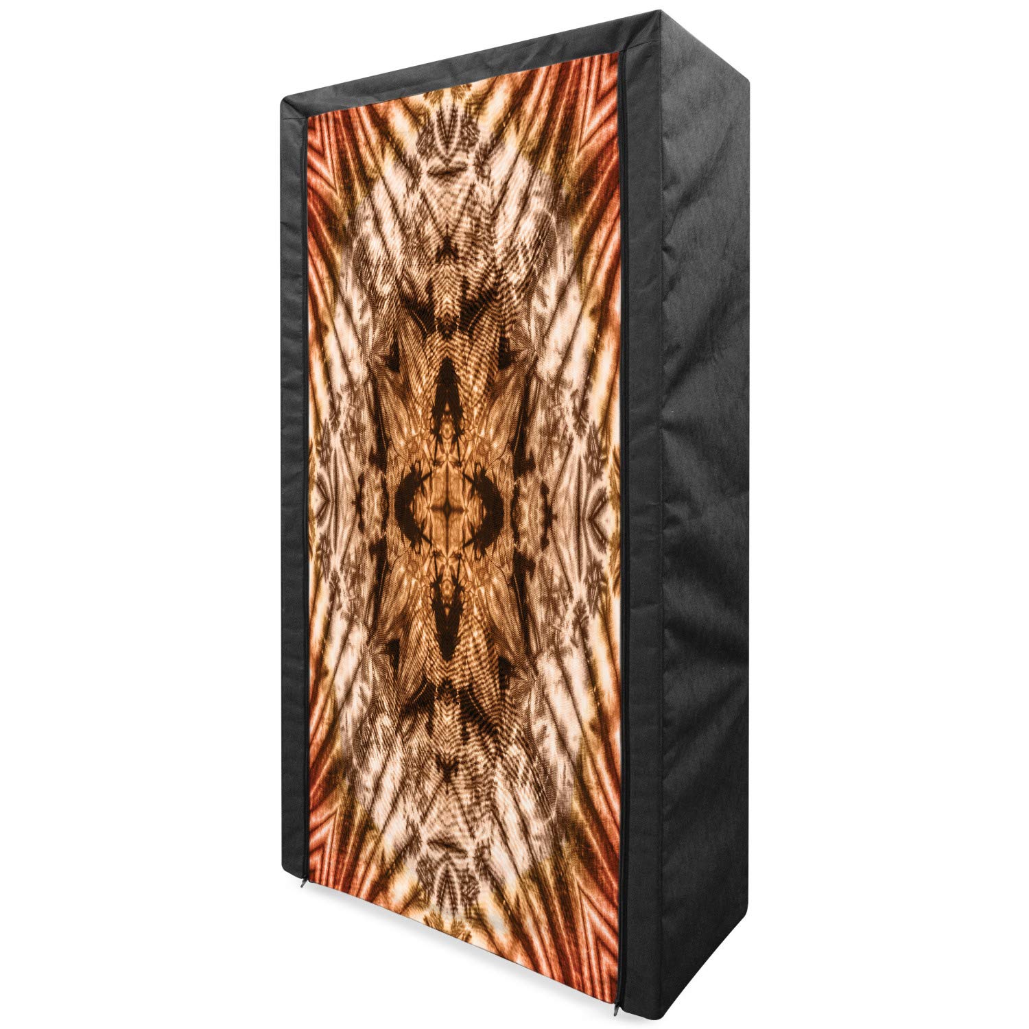 Ambesonne Ethnic Portable Fabric Wardrobe with Shelves - 33.5