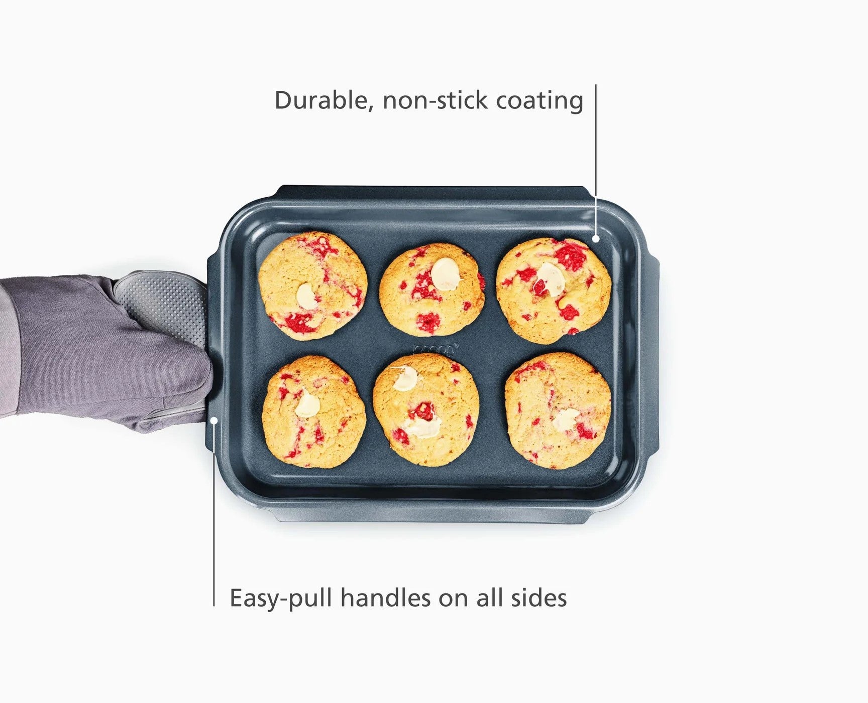 Non-Stick Large Blue Baking Tray by Nest™ - Perfect for Cookies, Cakes & Sheet Pan Meals - Oven Safe & Easy Clean