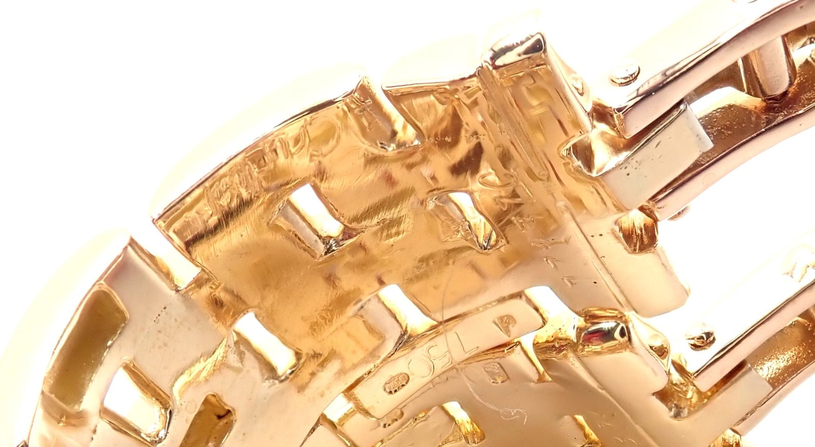 Authentic Cartier Maillon Panthere 18K Gold Diamond Five Row Link Earrings - Luxury Jewelry for Women, Perfect for Parties, Weddings & Special Occasions