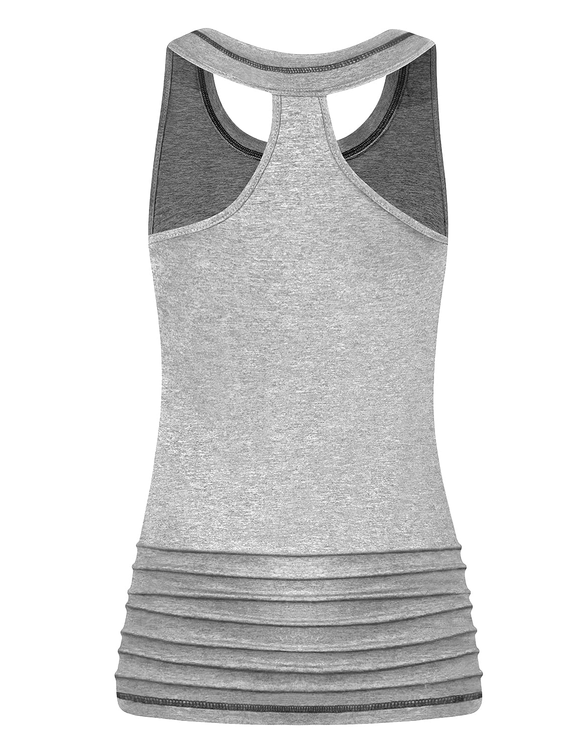 MOQIVGI Women's Workout Tank Tops - Racerback Ruched Yoga Running Gym Sleeveless Shirts for Women - Perfect for Yoga, Running, Gym & Casual Wear