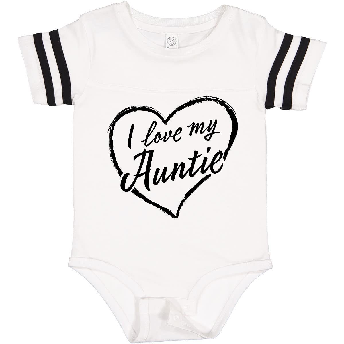 Inktastic I Love My Auntie Black Chalk Heart Baby Bodysuit - Cute Outfit for Niece & Aunt Bonding Time