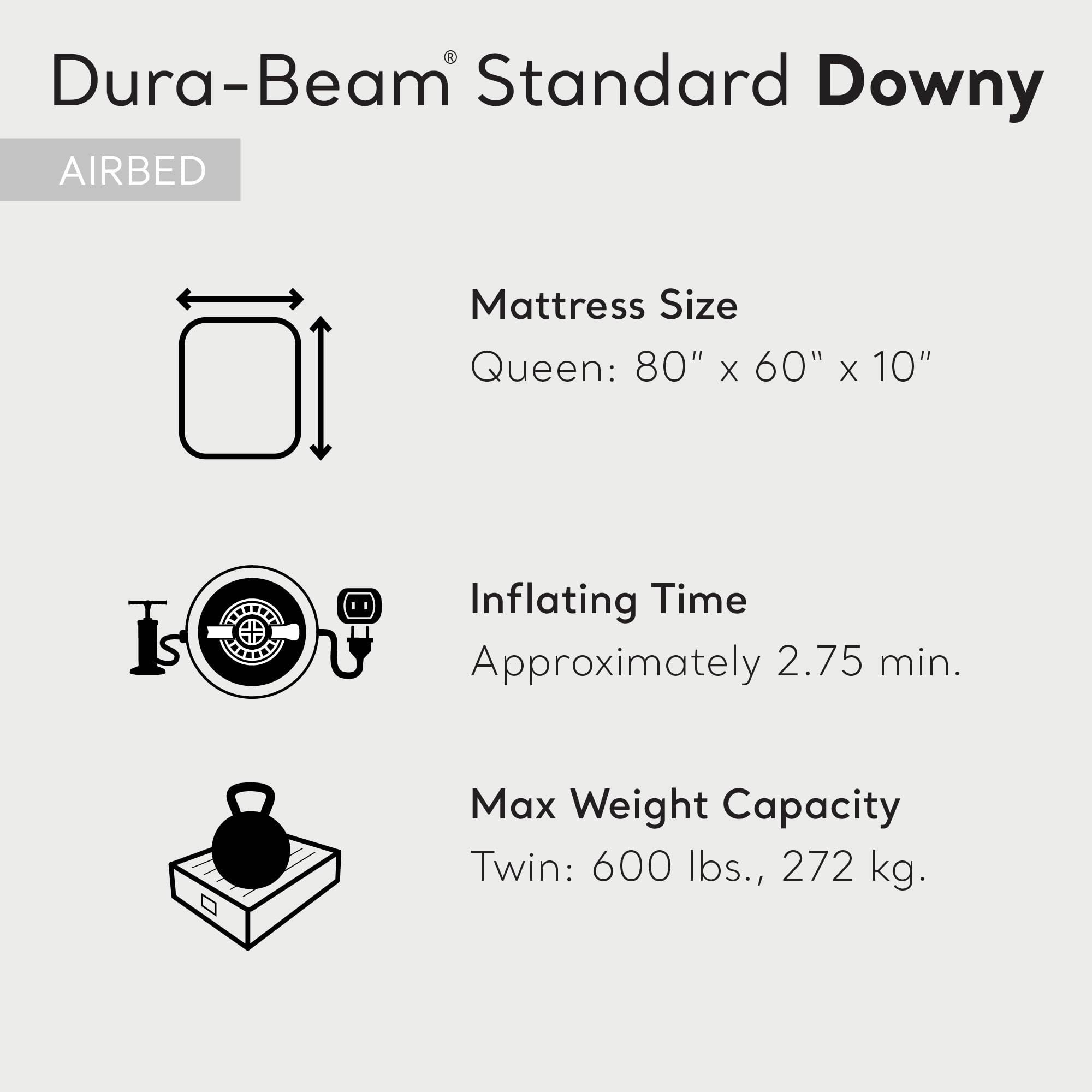 Intex 10 Inch Queen Air Mattress - Dura-Beam Fiber-Tech Vinyl, Plush Top & 2-in-1 Valve - 2 Pack (Pump Not Included) - Perfect for Guests, Camping & Home Use