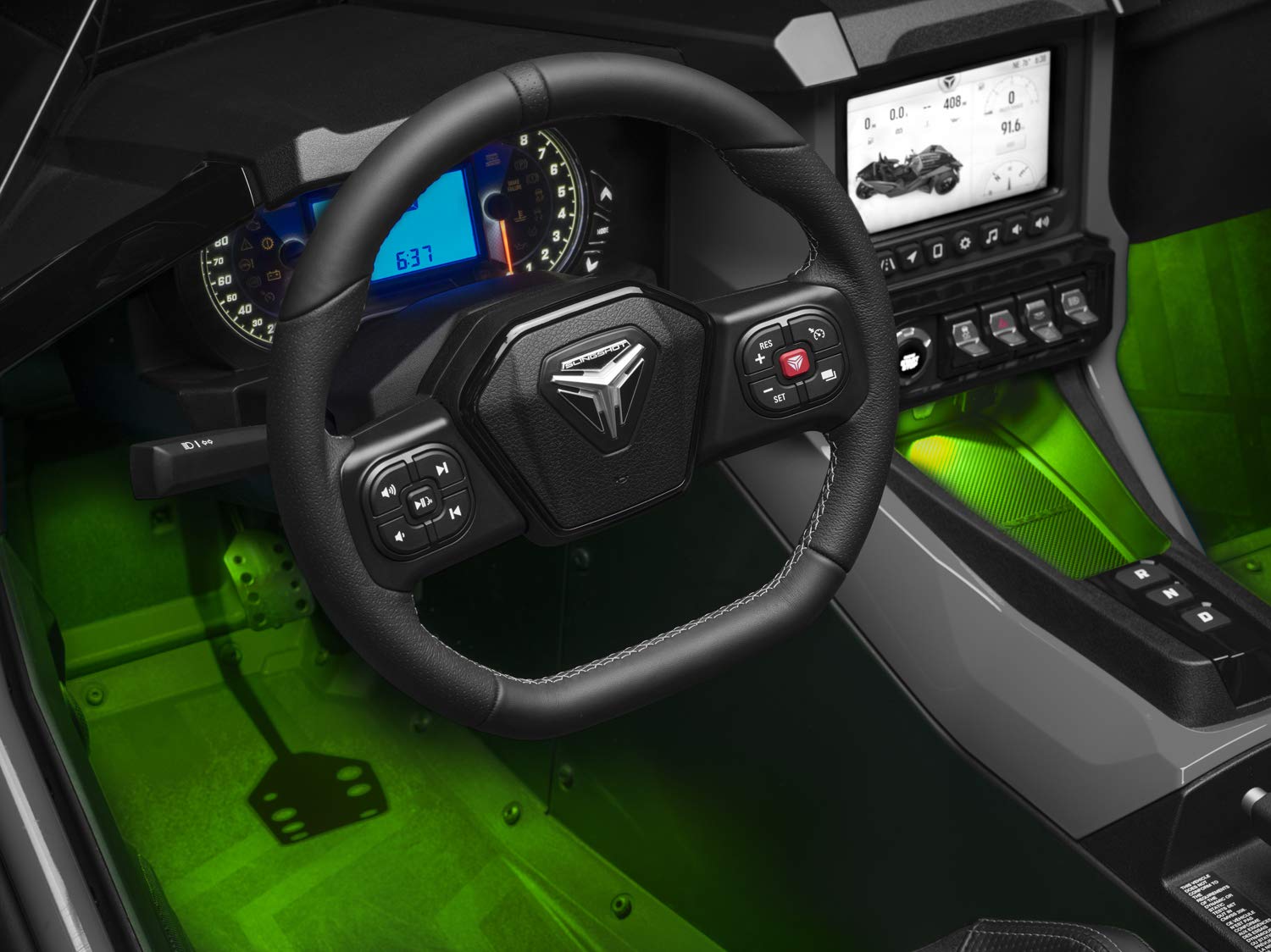 Polaris Slingshot LED Interior Light Kit - Custom Car Ambient Lighting for Dash, Footwell & Cup Holders - Enhance Night Driving & Interior Styling (Red/Blue/White) - Perfect for Car Enthusiasts & Custom Builds