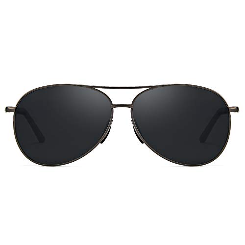 03-aviator Sunglasses-black Lens Gunmetal Frame