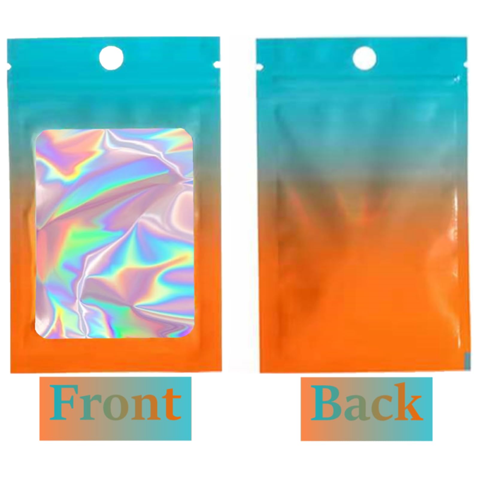 100 Pcs Holographic Mylar Bags 2.7x3.9 Inch - Smell Proof Resealable Ziplock Pouches for Jewelry, Beads & Small Items Storage | Perfect for Small Business, DIY Crafts & Travel Organizers