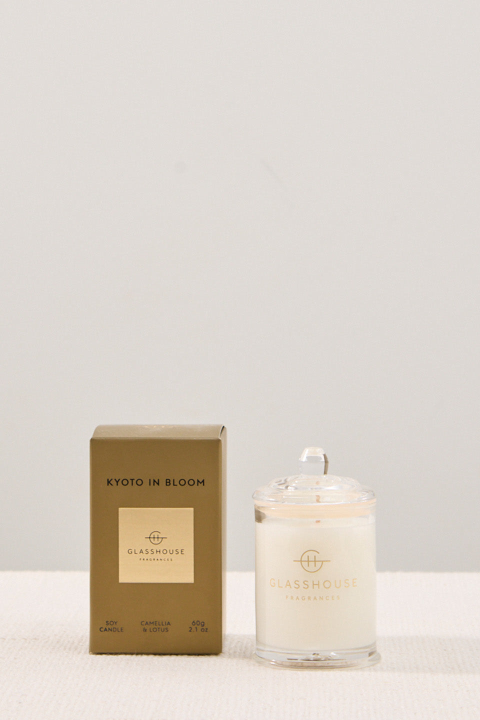 60g Triple Scented Kyoto in Bloom Scented Candle - Japanese Cherry Blossom, Bamboo & Green Tea Aromatherapy for Home, Spa & Relaxation