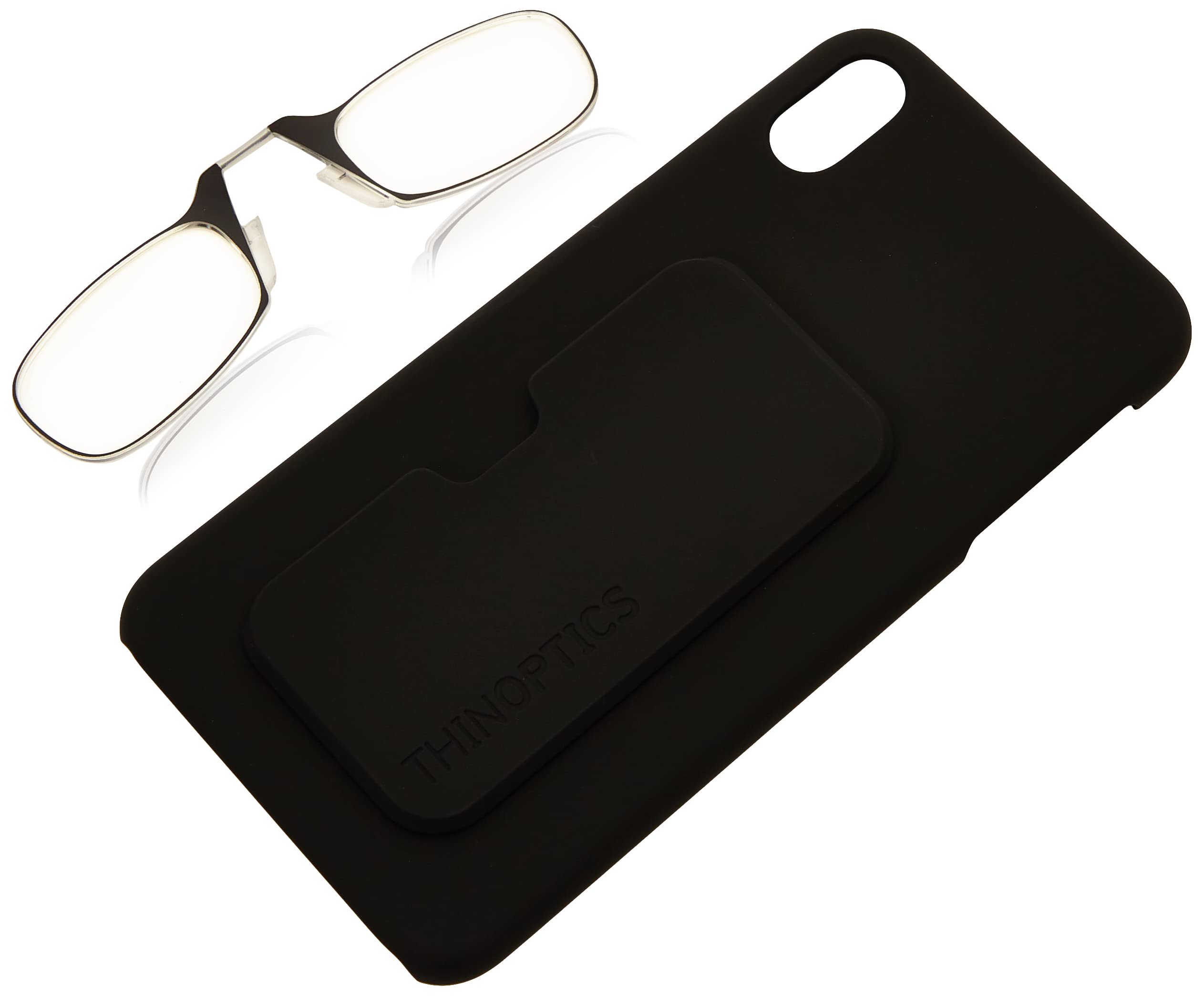 ThinOPTICS Reading Glasses with iPhone X Slimline Case - Ultra Thin & Portable Eyewear for On-the-Go Reading | Perfect for Travel, Work, and Everyday Use