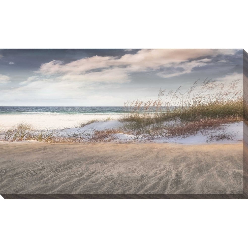 Amongst The Sea Grass by Mike Calascibetta - Blue Ocean Art Print on Canvas | Perfect for Beach House Decor & Coastal Living Room Wall Art