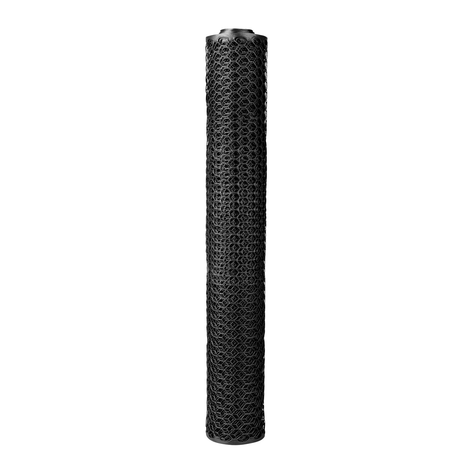 Boen 4' x 100' Black Plastic Hexagonal Chicken Wire Mesh Roll - Durable Poultry Fencing for Temporary/Semi-Permanent Enclosures, Deer Protection & Construction Sites | Ideal for Garden Security, Animal Pens & DIY Projects