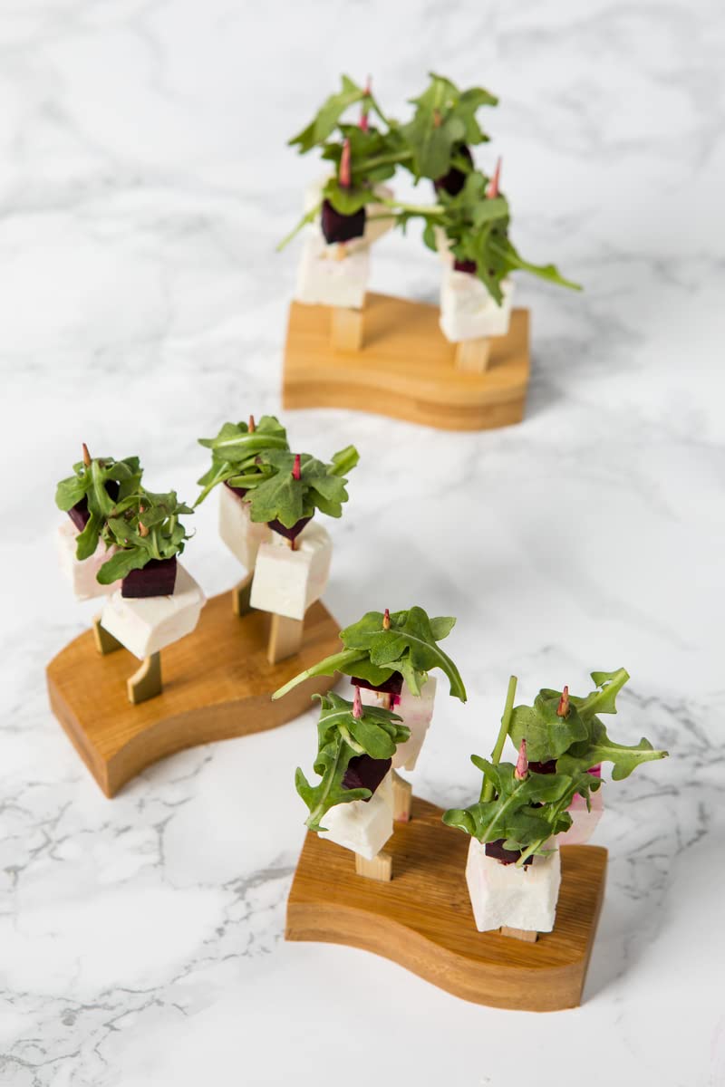 Eco-Friendly Bamboo Skewer Stand - Biodegradable Kabob Holder for BBQ, Party & Food Display - 6.25