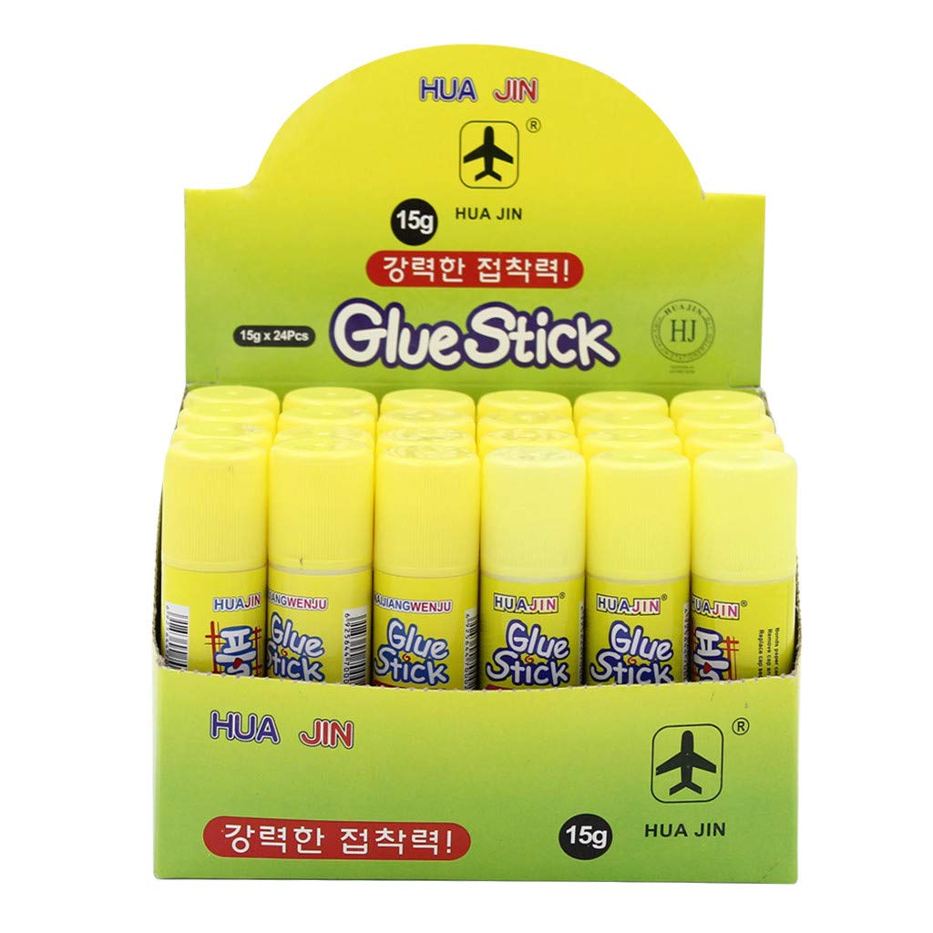 24PCS High Viscosity PVA Glue Sticks - Strong Adhesive for School, Office & Craft Projects - Perfect for Students, Teachers & DIY Enthusiasts - Ideal for Paper Crafts, Scrapbooking & Stationery Work