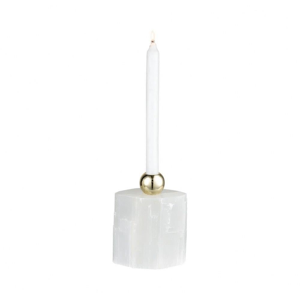 Elk Lighting 4209-037 White and Gold Decorative Vase Jar Bottle - Perfect for Home Decor, Wedding Centerpieces, and Floral Arrangements