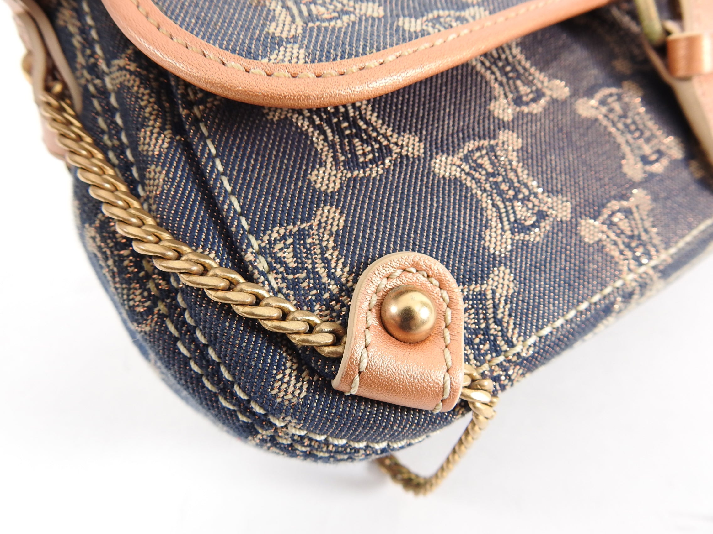 Celine Vintage 2007 Denim Macadam Logo Pochette Bag - Authentic Designer Crossbody Purse for Women | Perfect for Date Night, Travel & Everyday Use