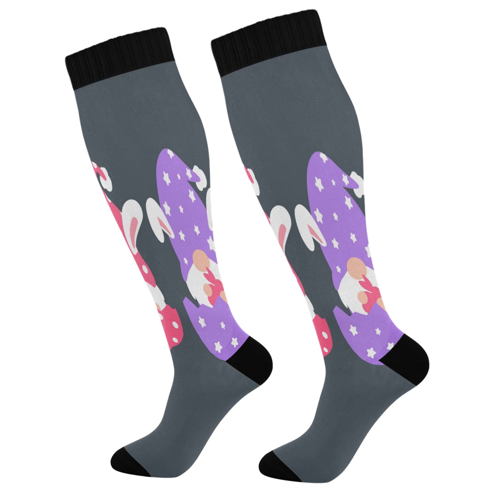 Fisyme Compression Socks for Women & Men - Warm, Comfortable Athletic Crew Socks for Running, Hiking, Cycling - Perfect for Workouts, Sports & Outdoor Activities