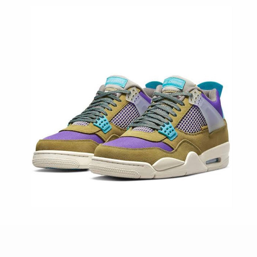 Air Jordan 4 x Union Desert Moss 30th Anniversary Retro Sneakers - Men's Basketball Shoes for Casual Wear & Street Style Fashion