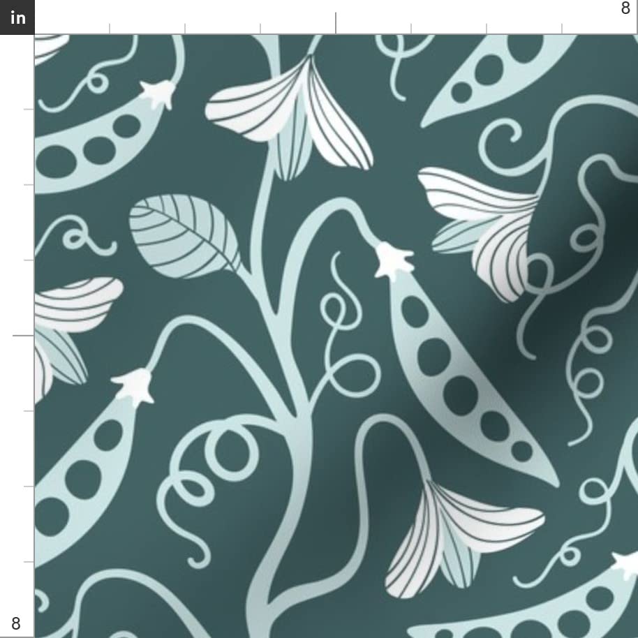 Sweet Pine Mint Floral Printed Minky Fabric by The Yard - White & Green Home Decor Fabric for Sewing Baby Blankets, Quilt Backing, Plush Toys & DIY Projects | Soft & Durable Fabric for Nursery Decor, Crafting & Upholstery
