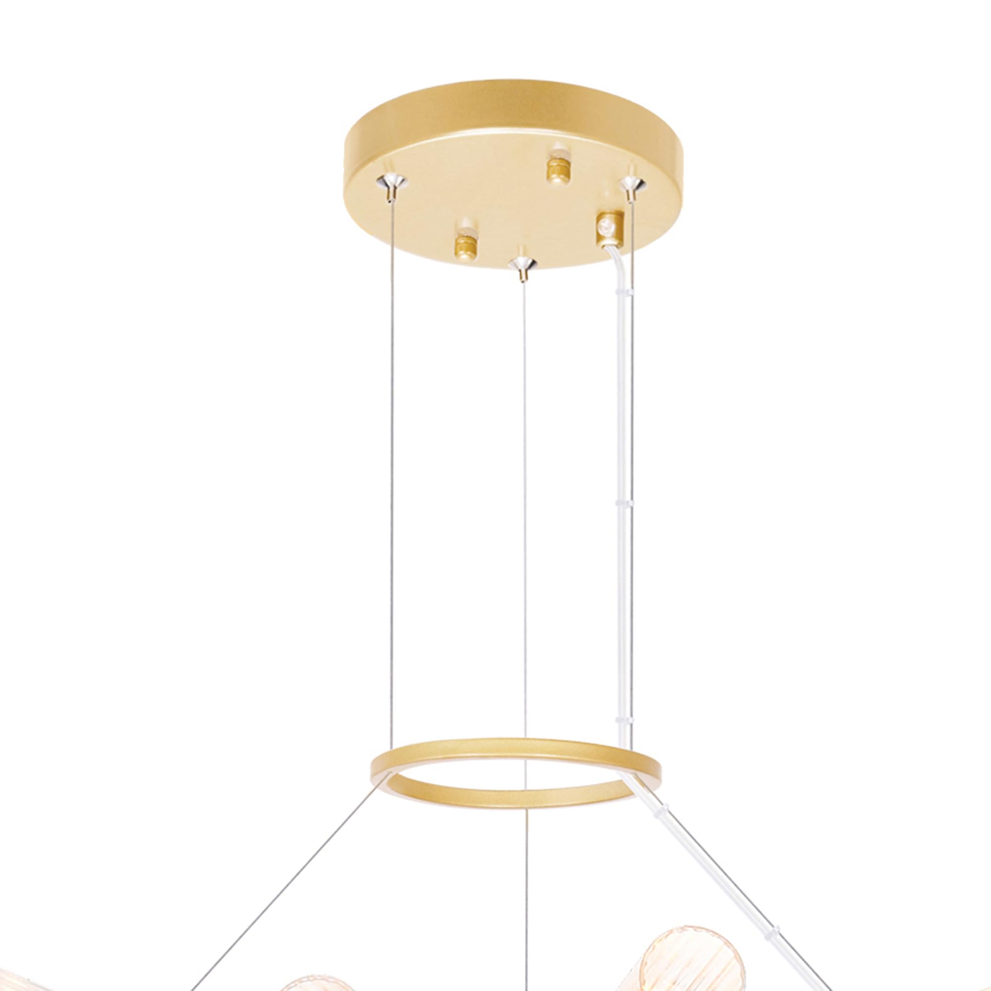 CWI Lighting 21-Light Modern Metal Chandelier in Satin Gold - Elegant Dining Room Ceiling Light Fixture for Home Decor