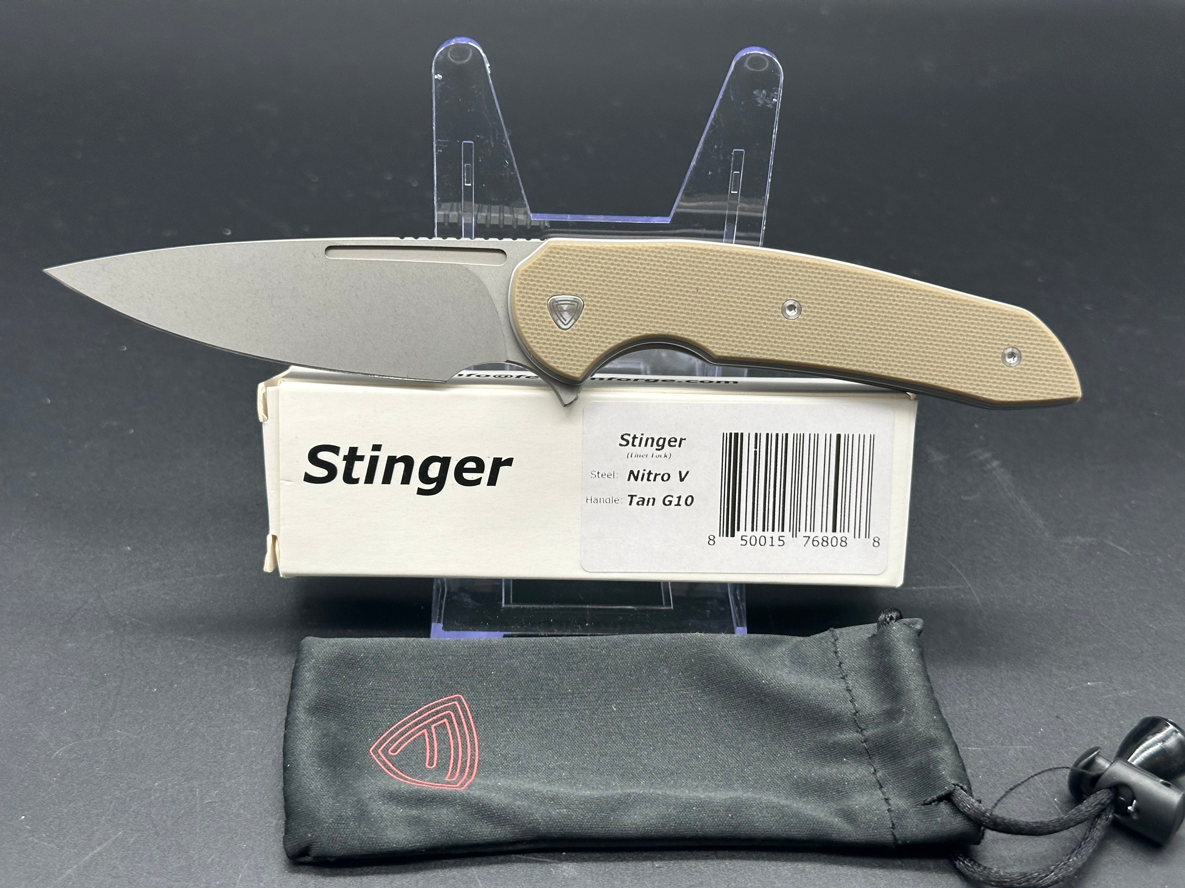 Ferrum Forge Knife Works Stinger Liner Lock Folding Pocket Knife - 3.25