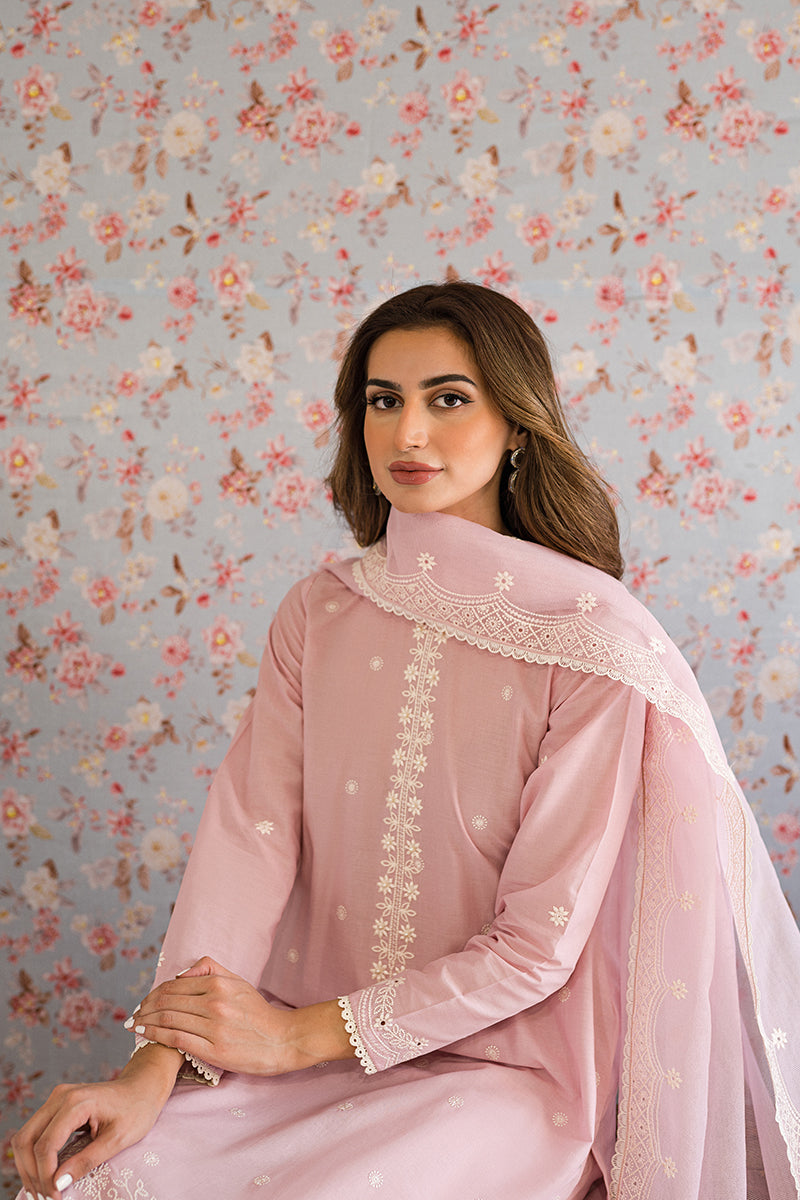 ICY PINK 3-Piece Embroidered Lawn Suit for Women - Elegant Summer Outfit for Weddings, Parties & Special Occasions