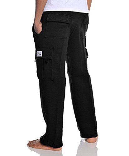 Pro Club Men's Heavyweight Fleece Cargo Pants - Winter Work Pants with Multiple Pockets for Outdoor Activities, Hiking & Casual Wear