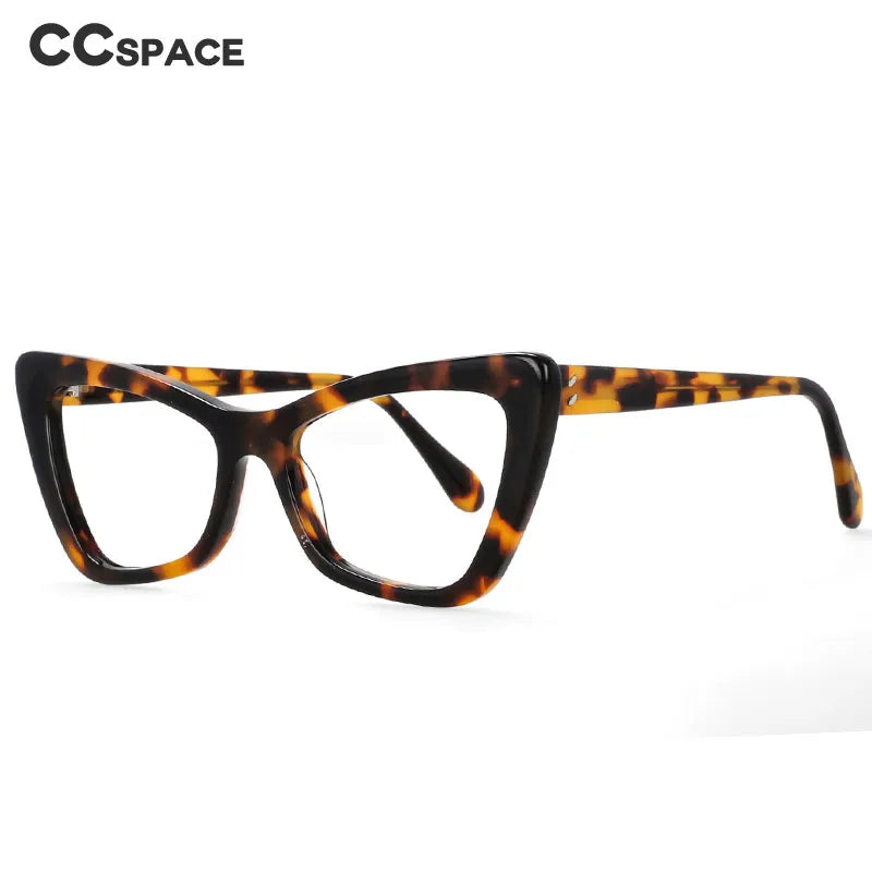 CCspace Women's Full Rim Cat Eye Acetate Reading Glasses for Hyperopia - Stylish & Lightweight Eyewear for Work, Reading, and Daily Use