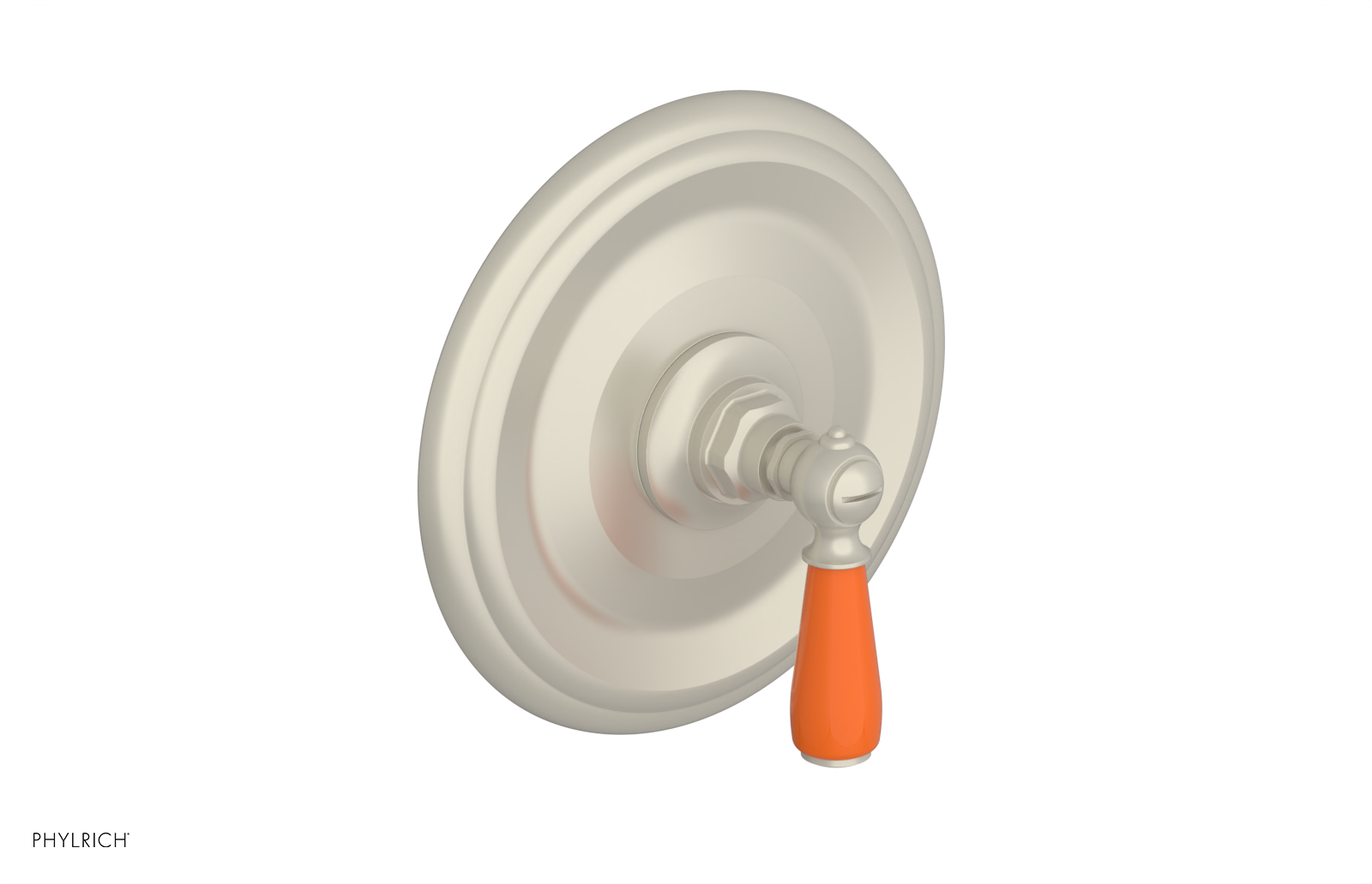 Jamestown Pressure Balance Shower Plate & Handle Trim with Orange Accents - 4