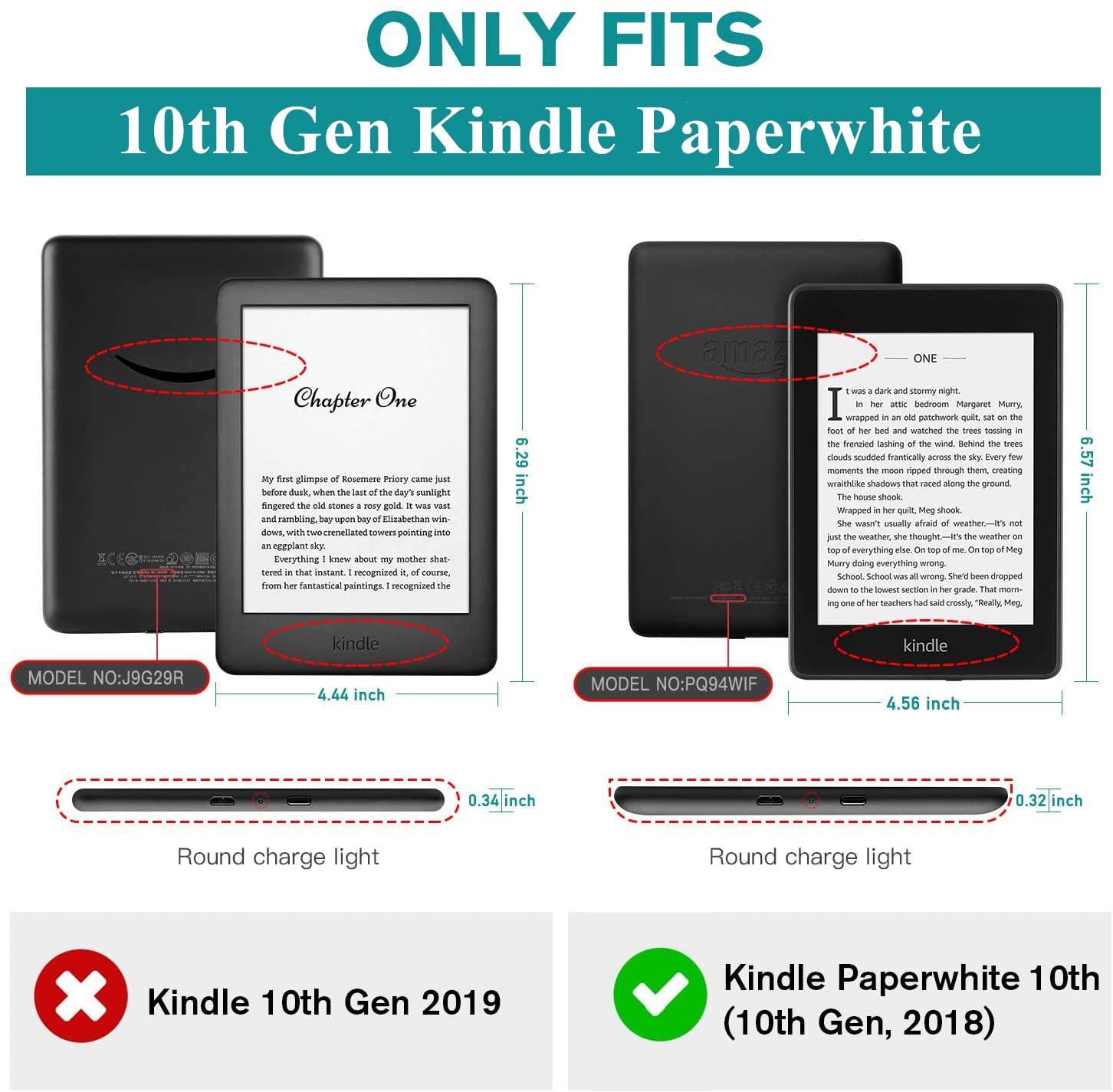 Premium Lightweight Kindle Paperwhite 10th Gen Case (2018 Model PQ94WIF) - 6