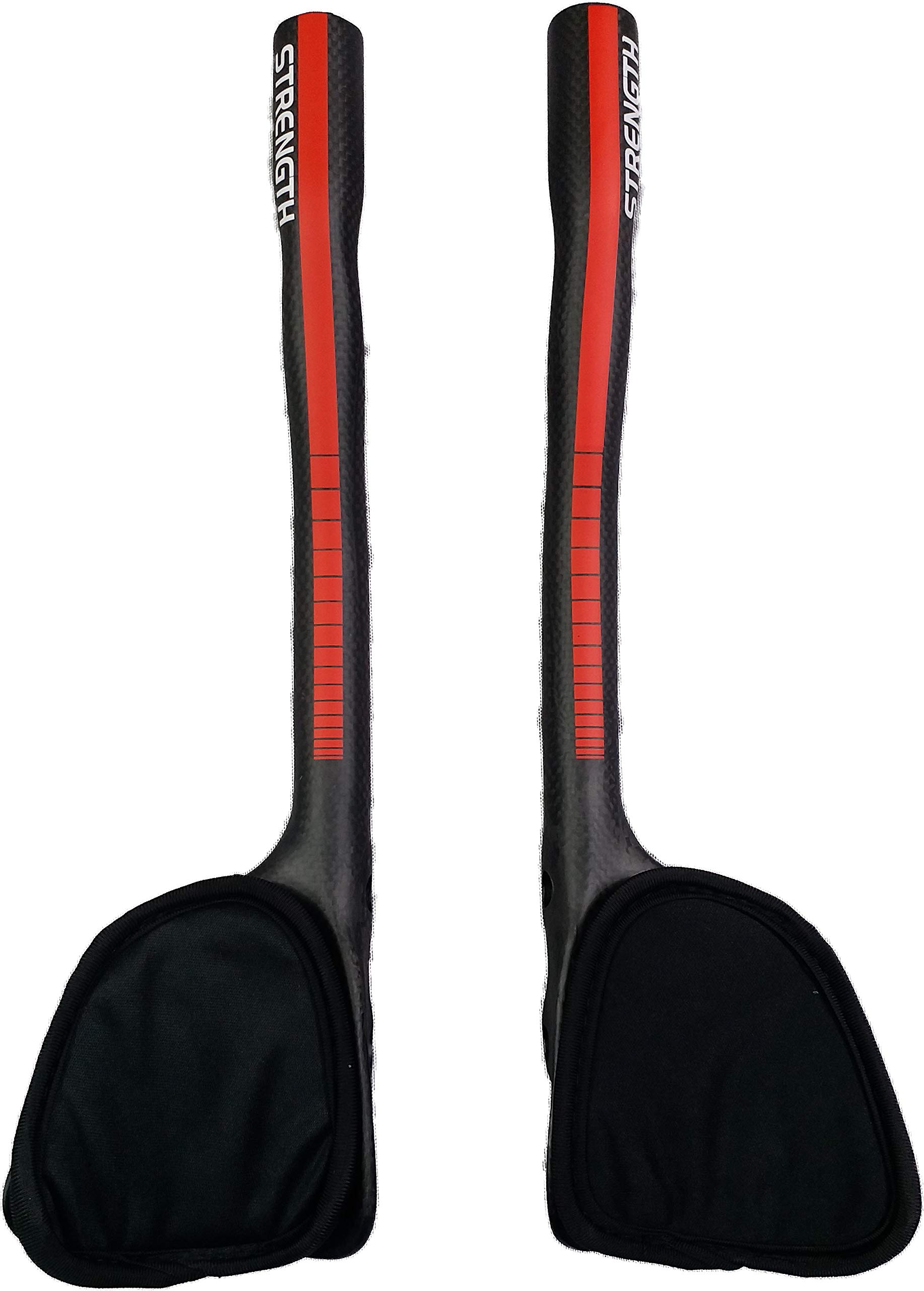 Carbon Fiber Aero Bars TT Bike Armrest Handlebars - 340mm Lightweight Triathlon Aerobar for Road & Mountain Bikes (31.8mm, Red 3K Matte) | Perfect for Time Trials, Triathlons & Aerodynamic Cycling