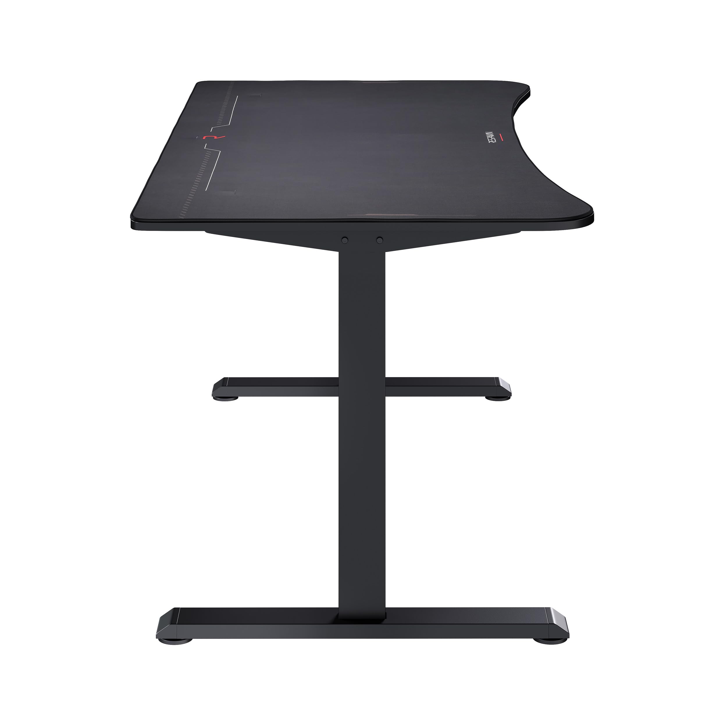 RESPAWN 1063 Gaming Desk - 63 Inch Large Computer Desk with Built-in Mouse Pad & Cable Management System - Ergonomic PC Workstation for Home Office, Streaming & Esports Gaming - Black